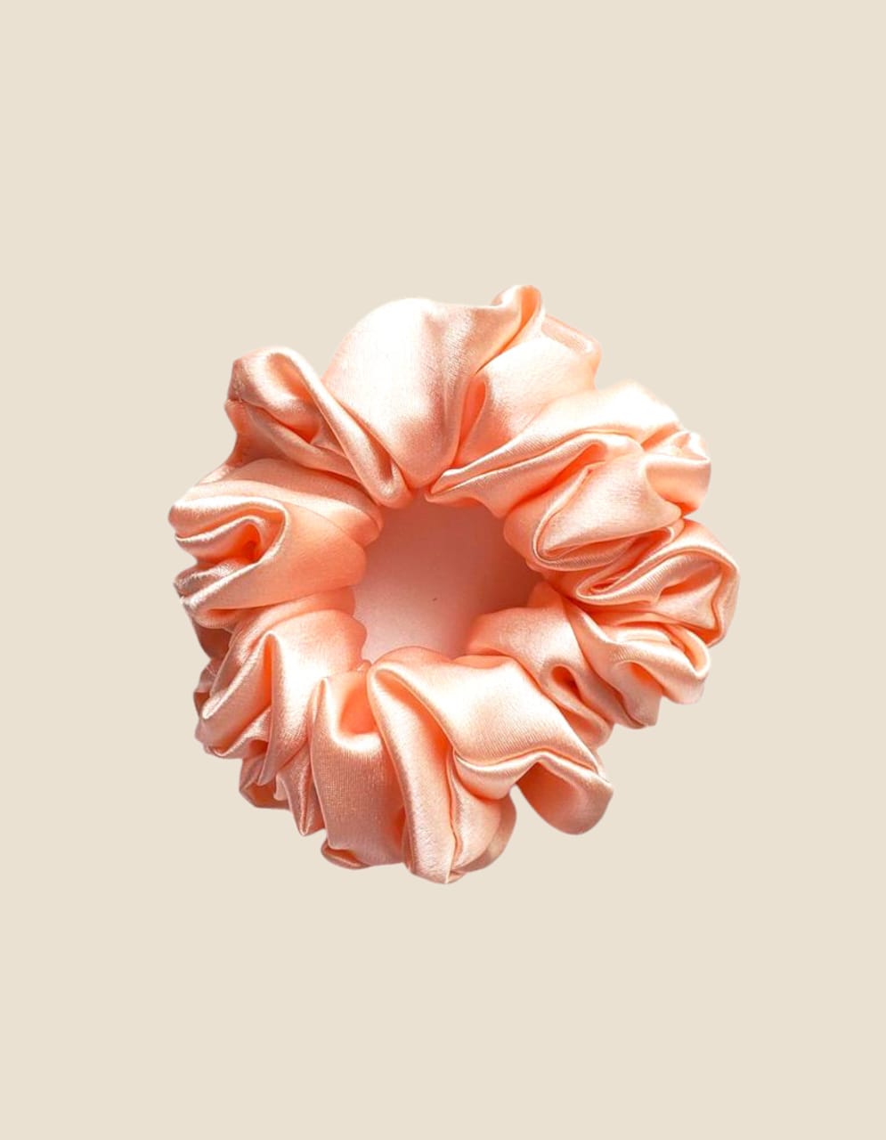 Peach Silk Scrunchie