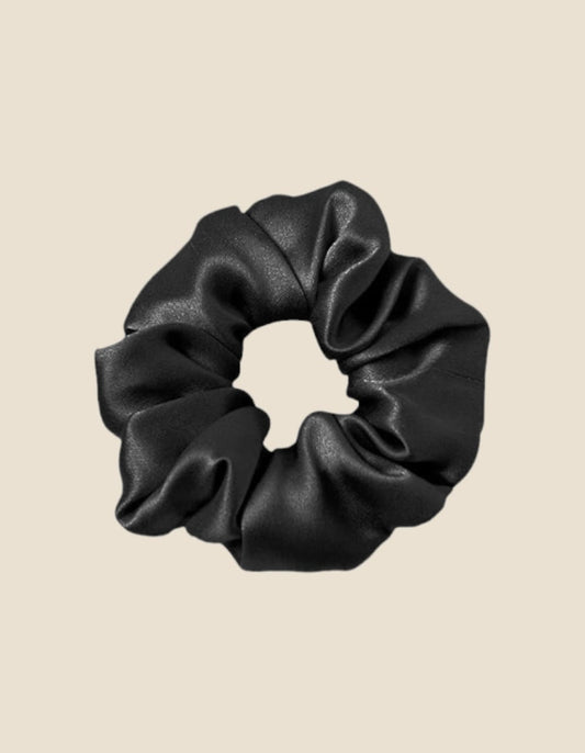 Black Silk Scrunchie